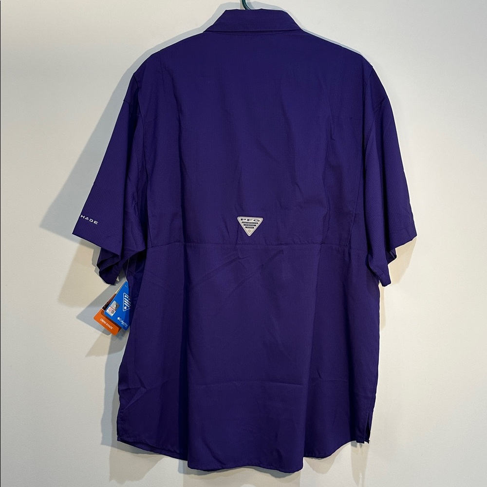 Columbia PFG TCU Buttondown Shirt Men’s Large Purple - Picture 5 of 6